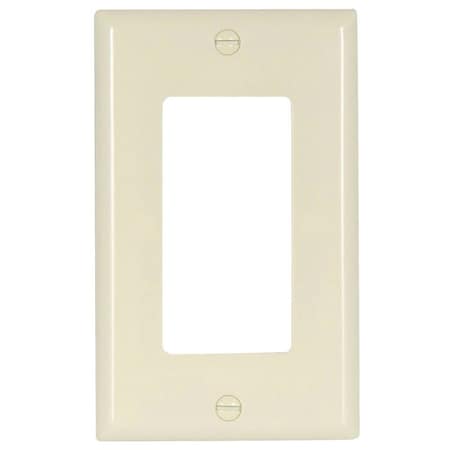 Eaton Wiring Devices Wallplate, 4-1/2 In L, 2-3/4 In W, 1 -Gang, Thermoset, Light Almond, High-Gloss